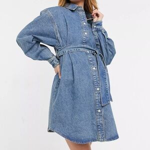 ASOS Maternity Denim Tie Front Dress